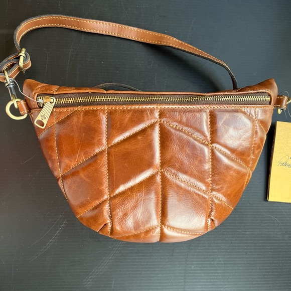 PATRICIA NASH TINCHI BELT BAG CROSSBODY LEATHER TAGS INTACT BRUSHED BRASS - Picture 7 of 15